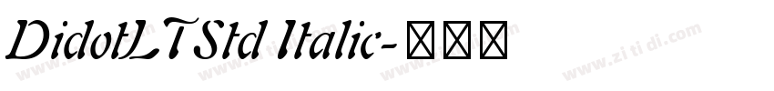 DidotLTStd Italic字体转换